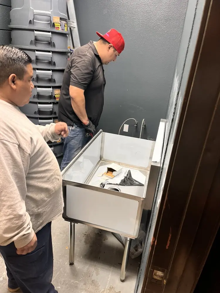 Commercial plumbing and sink installation in Inwood